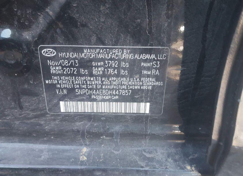 Photo 9 of 2013 Hyundai Elantra GLS (VIN 5NPDH4AE8DH447857)