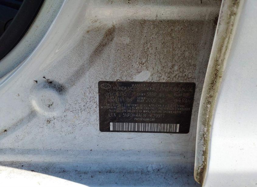 Photo 9 of 2015 Hyundai Elantra SE (VIN 5NPDH4AE8FH629917)