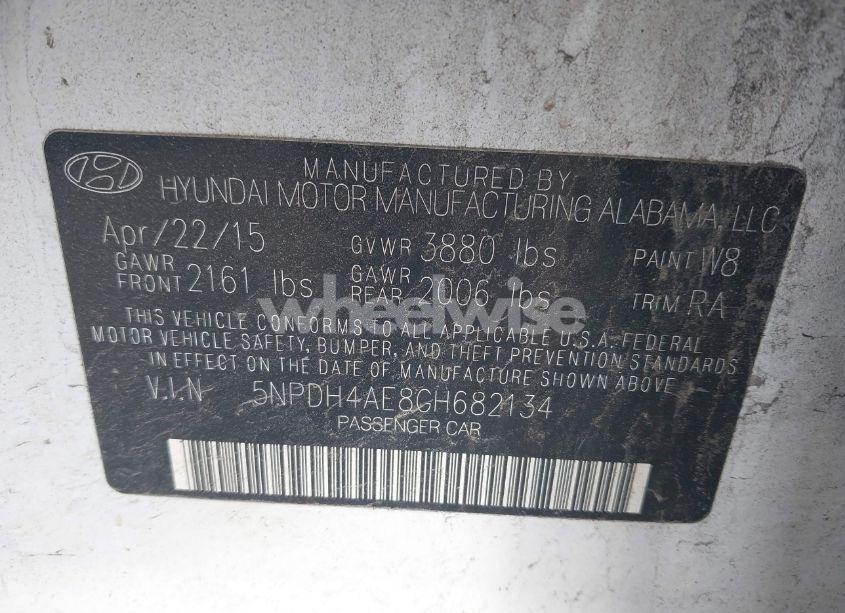 Photo 9 of 2016 Hyundai Elantra SE (VIN 5NPDH4AE8GH682134)