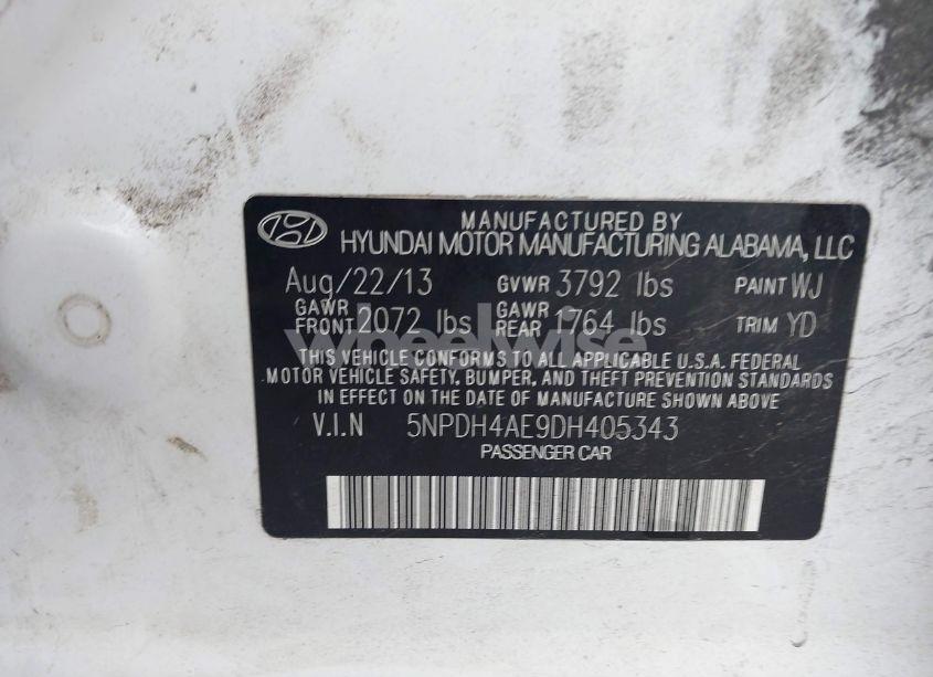 Photo 9 of 2013 Hyundai Elantra GLS (VIN 5NPDH4AE9DH405343)