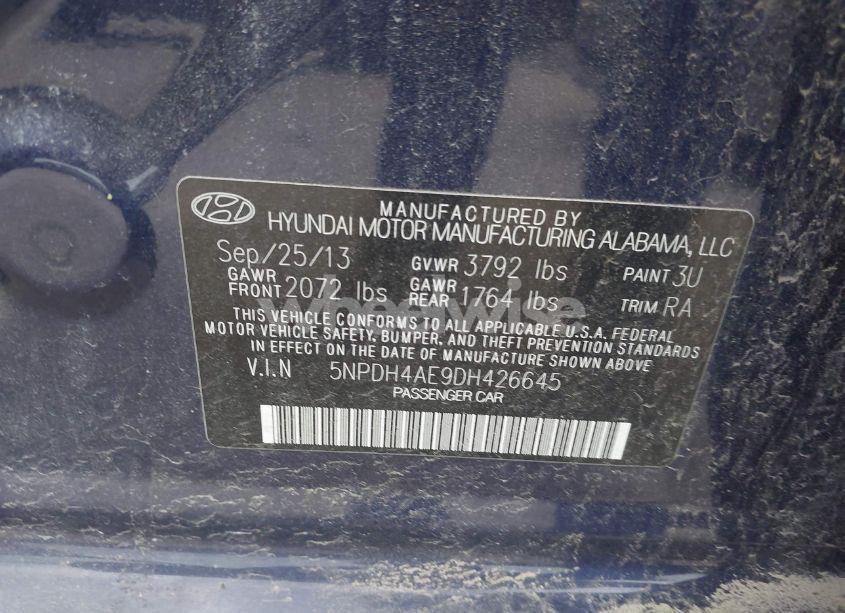 Photo 9 of 2013 Hyundai Elantra GLS (VIN 5NPDH4AE9DH426645)