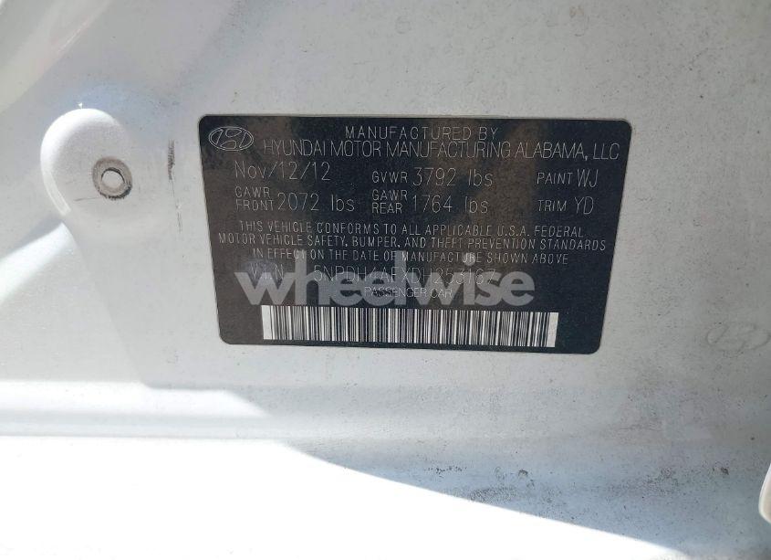 Photo 9 of 2013 Hyundai Elantra GLS/LIMITED (VIN 5NPDH4AEXD8253167)