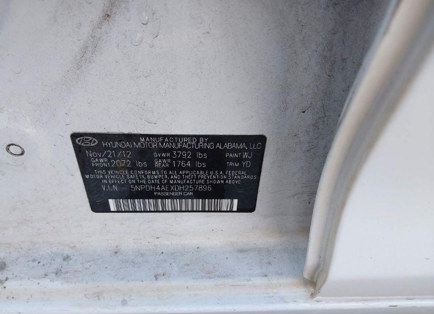 Photo 9 of 2013 Hyundai Elantra GLS (VIN 5NPDH4AEXDH257896)