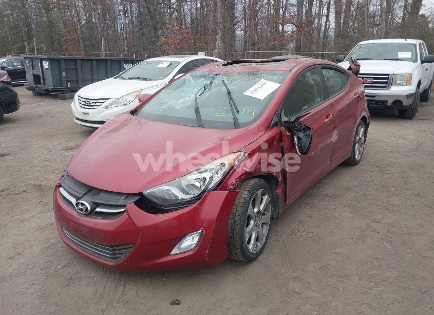 Photo 2 of 2013 Hyundai Elantra LIMITED (VIN 5NPDH4AEXDH259955)
