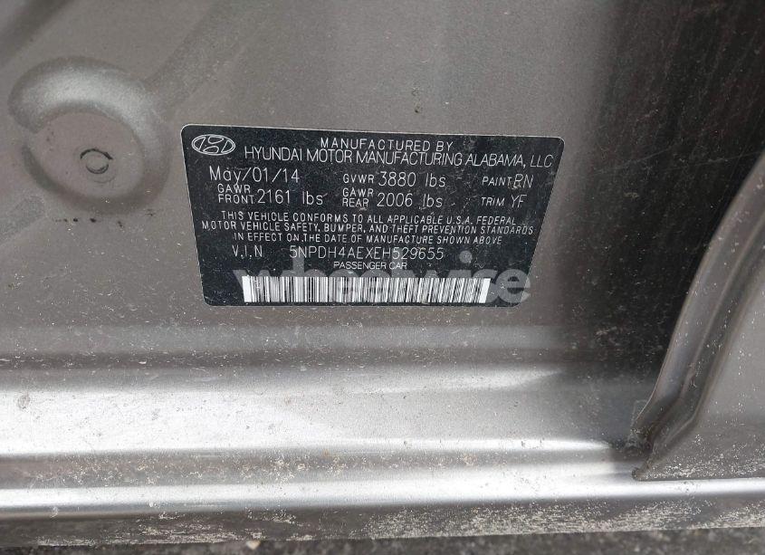 Photo 9 of 2014 Hyundai Elantra SE (VIN 5NPDH4AEXEH529655)