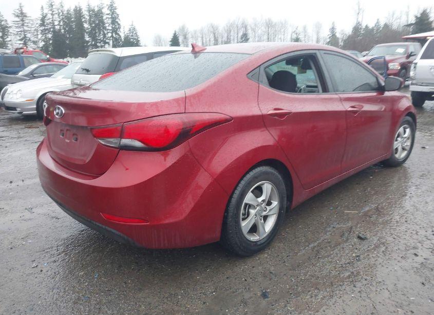 Photo 4 of 2015 Hyundai Elantra SE (VIN 5NPDH4AEXFH566058)