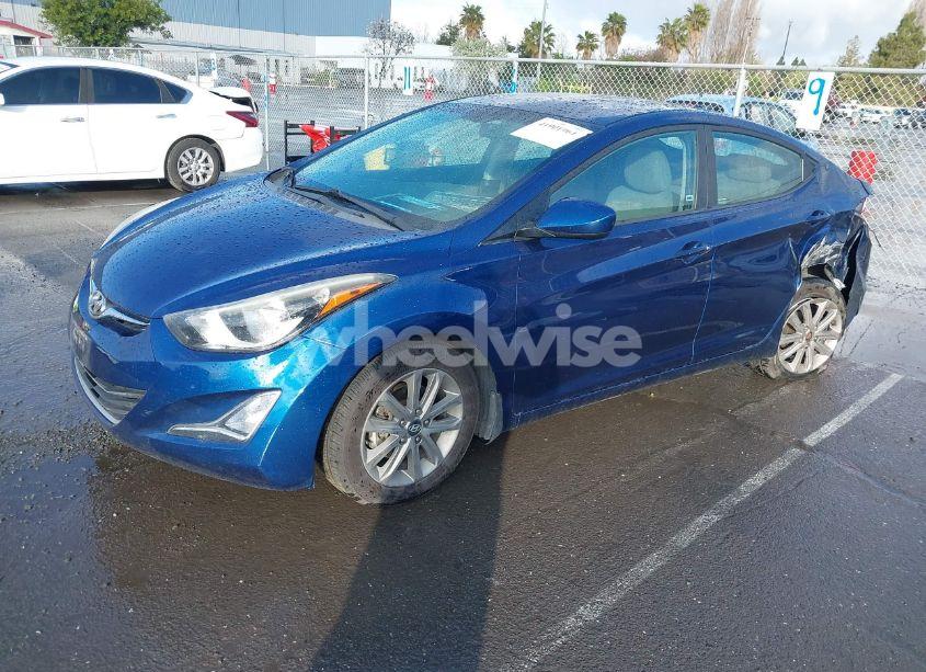 Photo 2 of 2015 Hyundai Elantra SE (VIN 5NPDH4AEXFH634973)
