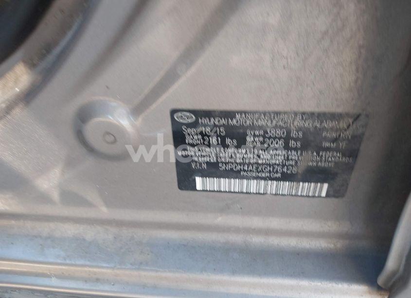 Photo 9 of 2016 Hyundai Elantra SE (VIN 5NPDH4AEXGH764284)