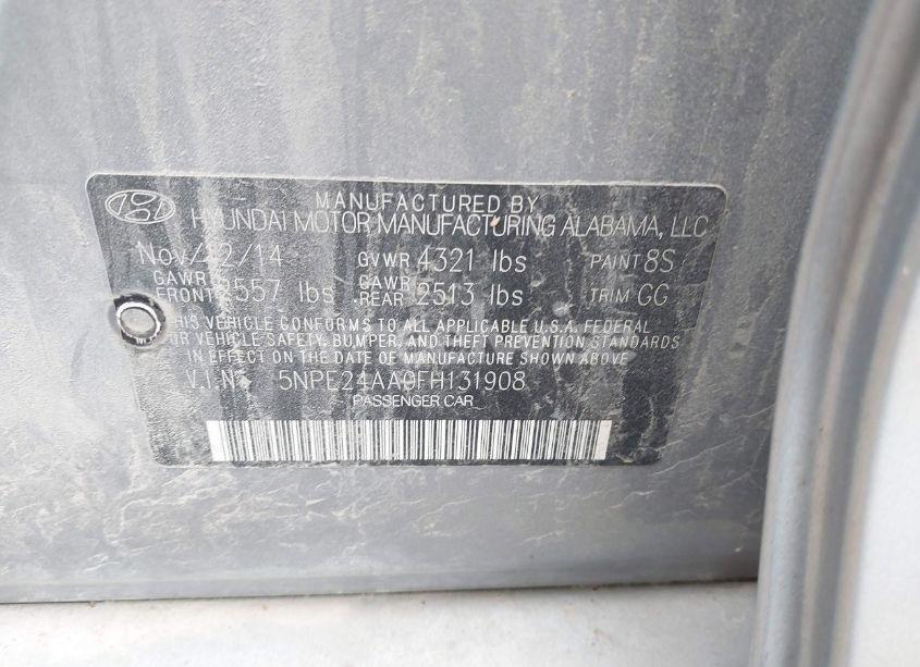 Photo 9 of 2015 Hyundai Sonata ECO (VIN 5NPE24AA0FH131908)