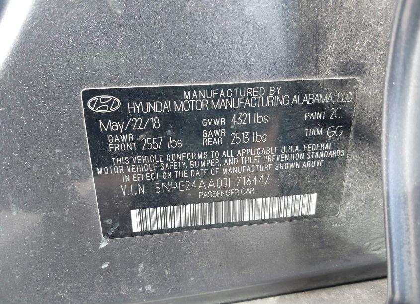 Photo 9 of 2018 Hyundai Sonata ECO (VIN 5NPE24AA0JH716447)