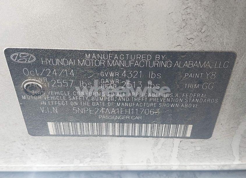 Photo 9 of 2015 Hyundai Sonata ECO (VIN 5NPE24AA1FH117063)