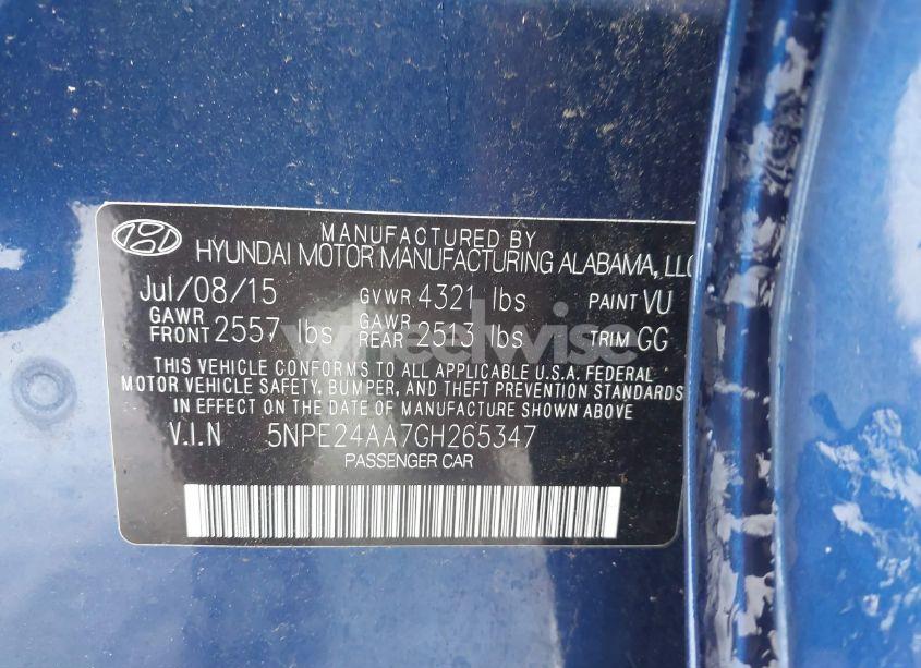 Photo 9 of 2016 Hyundai Sonata ECO (VIN 5NPE24AA7GH265347)