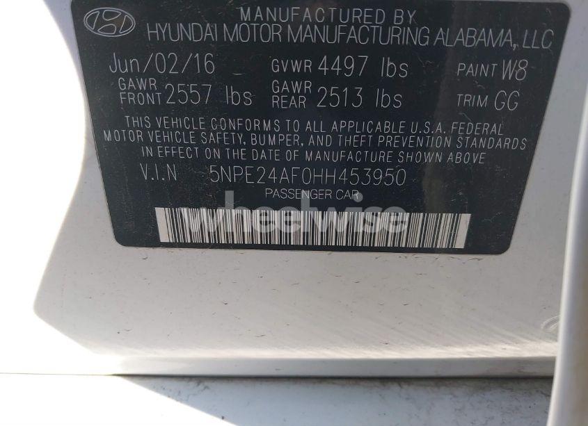 Photo 9 of 2017 Hyundai Sonata (VIN 5NPE24AF0HH453950)