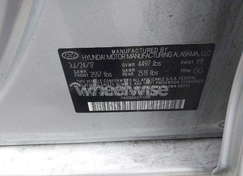 Photo 9 of 2018 Hyundai Sonata SE (VIN 5NPE24AF0JH629319)