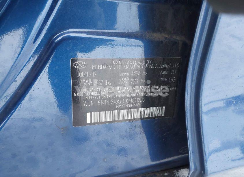Photo 9 of 2019 Hyundai Sonata SE (VIN 5NPE24AF0KH811250)