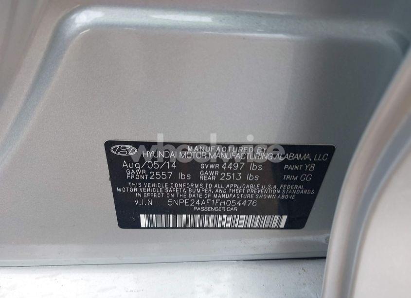 Photo 9 of 2015 Hyundai Sonata SE (VIN 5NPE24AF1FH054476)