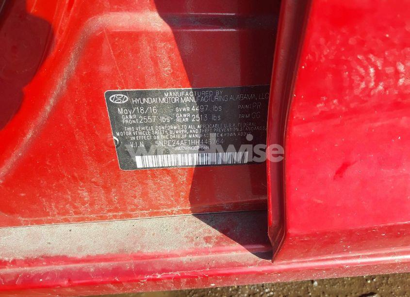 Photo 9 of 2017 Hyundai Sonata (VIN 5NPE24AF1HH446764)