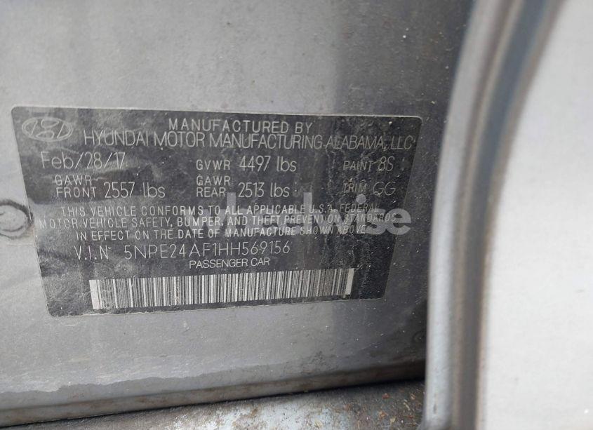 Photo 9 of 2017 Hyundai Sonata (VIN 5NPE24AF1HH569156)
