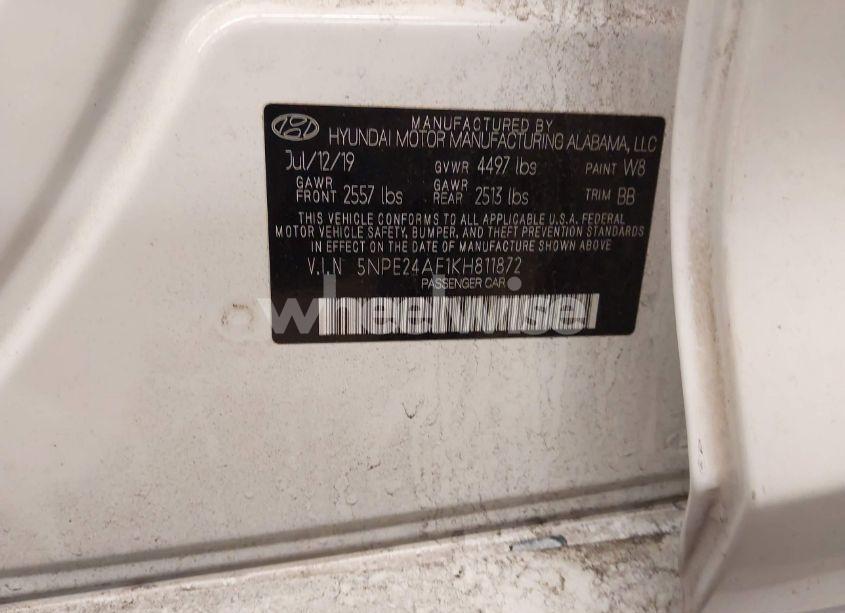 Photo 9 of 2019 Hyundai Sonata SE (VIN 5NPE24AF1KH811872)