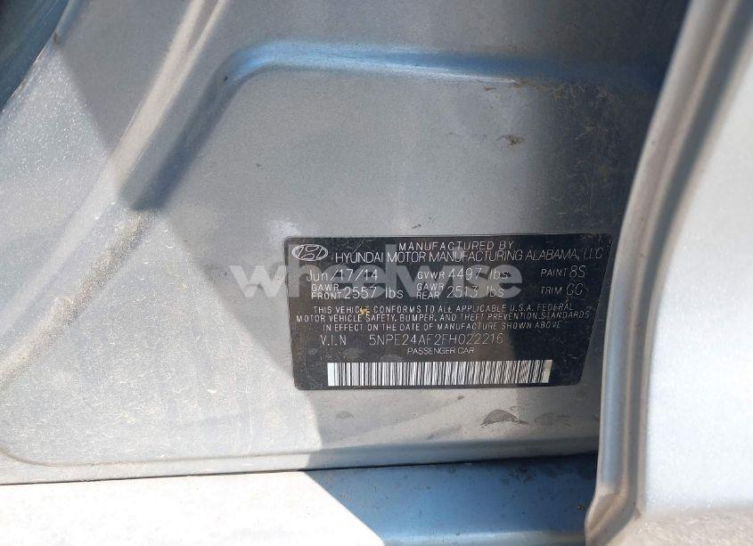 Photo 9 of 2015 Hyundai Sonata SE (VIN 5NPE24AF2FH022216)