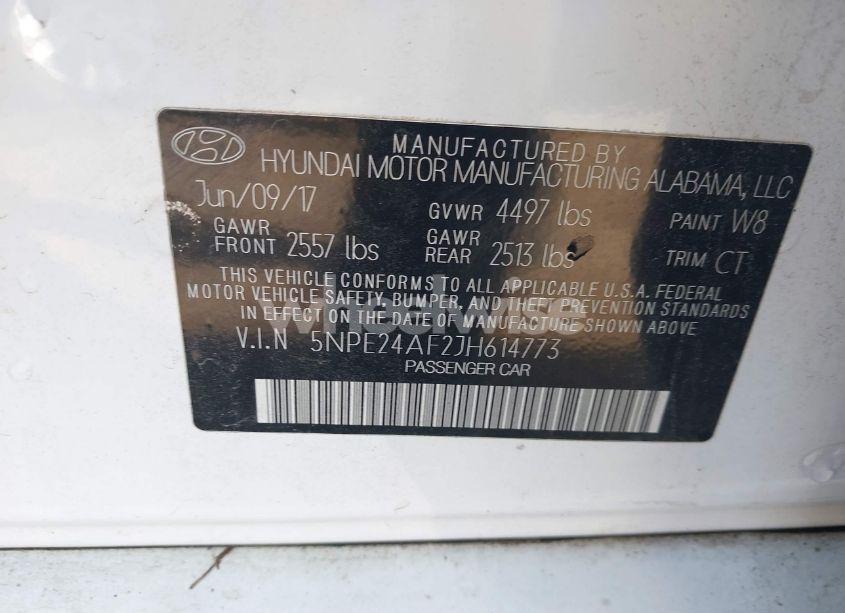 Photo 9 of 2018 Hyundai Sonata SE (VIN 5NPE24AF2JH614773)