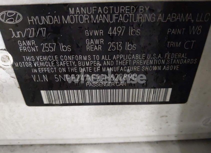 Photo 9 of 2018 Hyundai Sonata SE (VIN 5NPE24AF2JH622890)