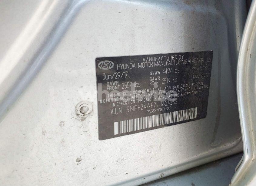 Photo 9 of 2018 Hyundai Sonata SE (VIN 5NPE24AF2JH624252)