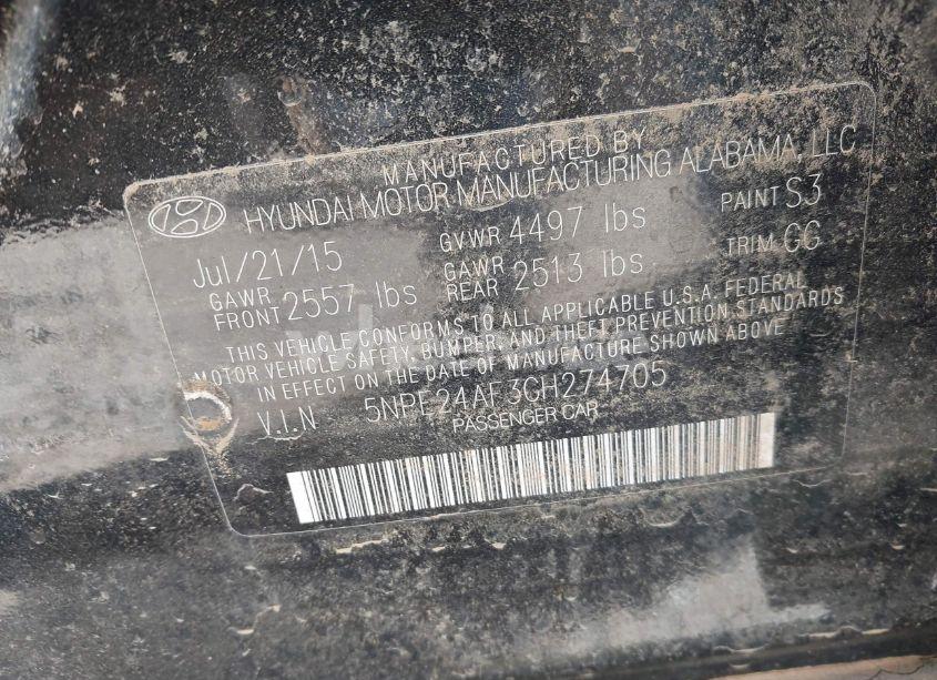 Photo 9 of 2016 Hyundai Sonata SE (VIN 5NPE24AF3GH274705)