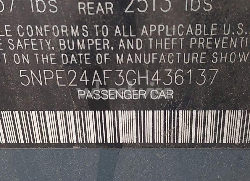 Photo 9 of 2016 Hyundai Sonata SE (VIN 5NPE24AF3GH436137)