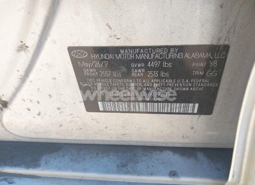 Photo 9 of 2018 Hyundai Sonata SE (VIN 5NPE24AF3JH609209)