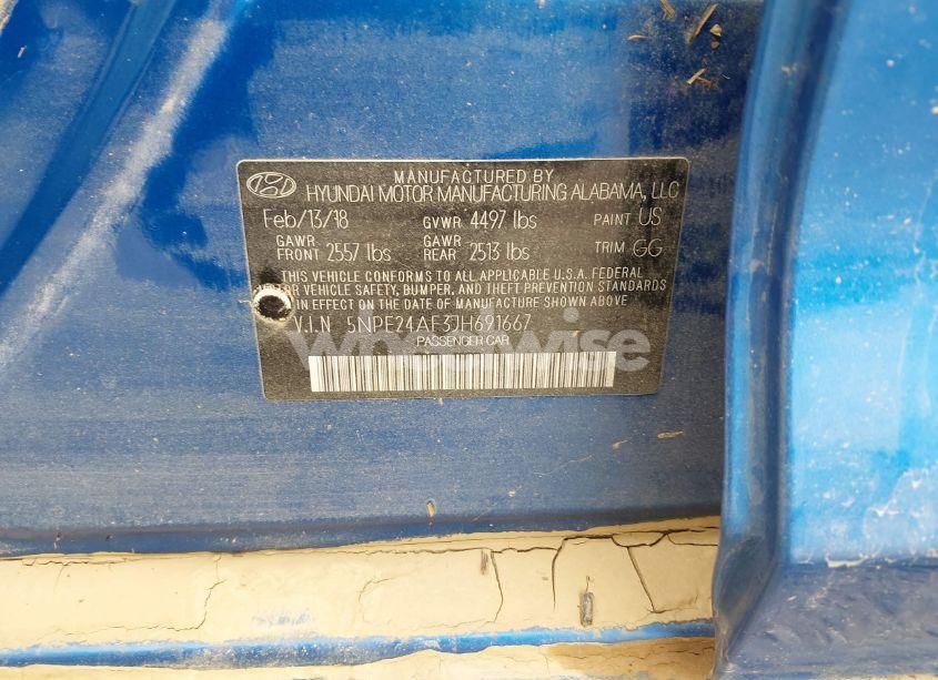 Photo 9 of 2018 Hyundai Sonata SE (VIN 5NPE24AF3JH691667)