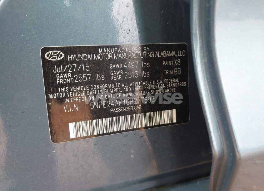 Photo 9 of 2016 Hyundai Sonata SE (VIN 5NPE24AF4GH277693)