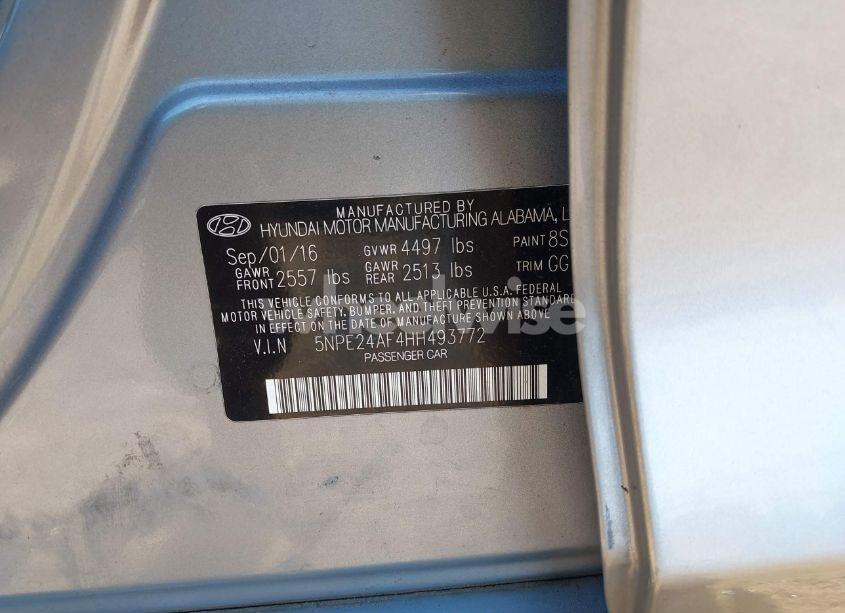 Photo 9 of 2017 Hyundai Sonata (VIN 5NPE24AF4HH493772)