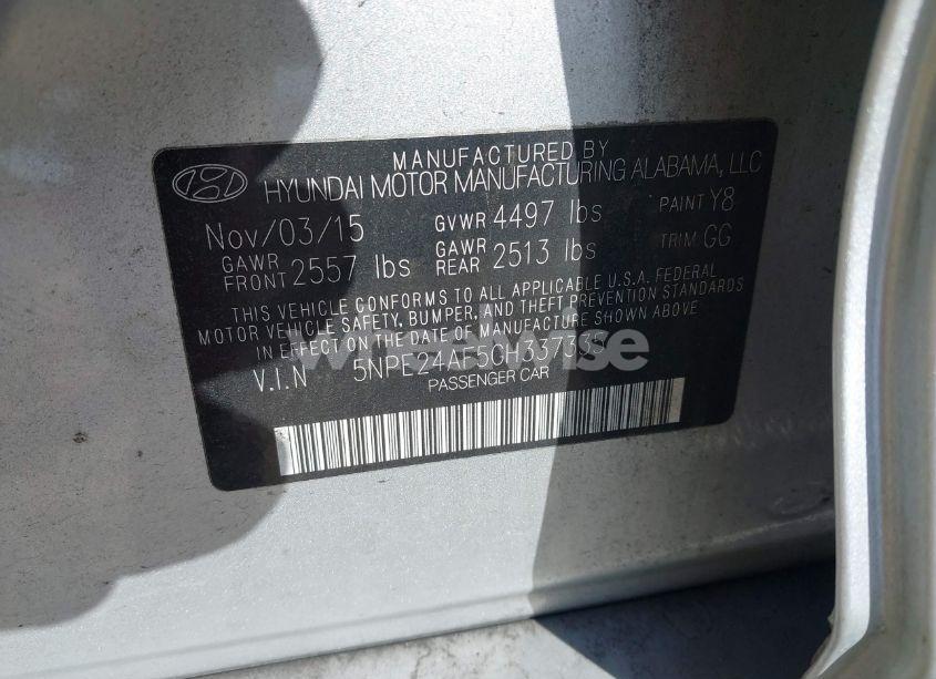 Photo 9 of 2016 Hyundai Sonata SE (VIN 5NPE24AF5GH337335)