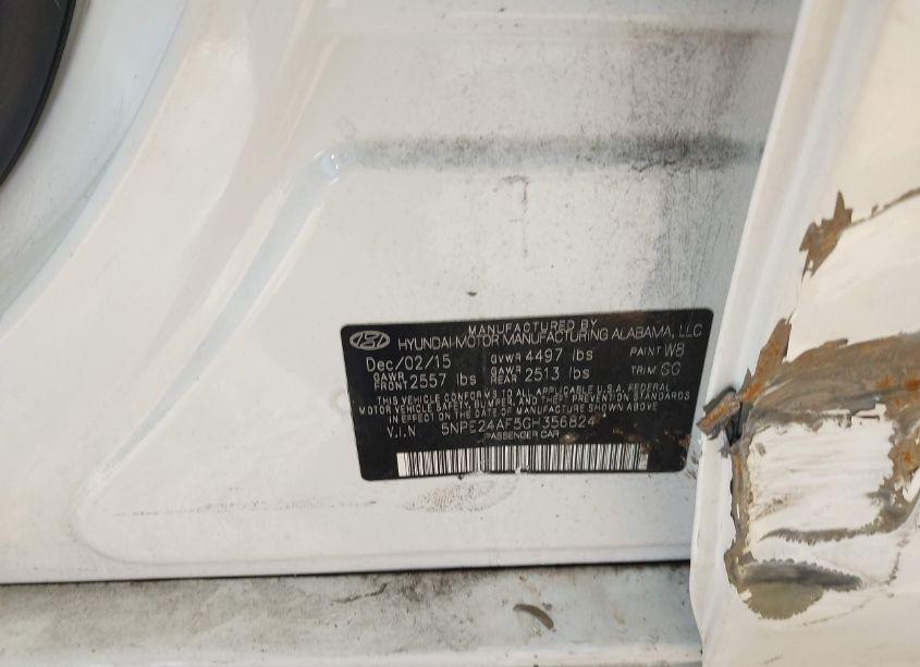 Photo 9 of 2016 Hyundai Sonata SE (VIN 5NPE24AF5GH356824)