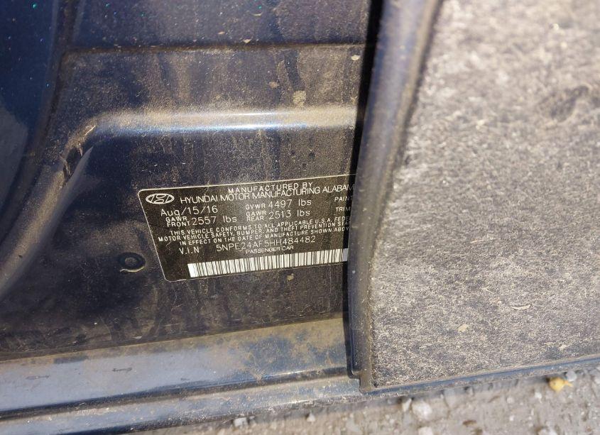 Photo 9 of 2017 Hyundai Sonata (VIN 5NPE24AF5HH484482)