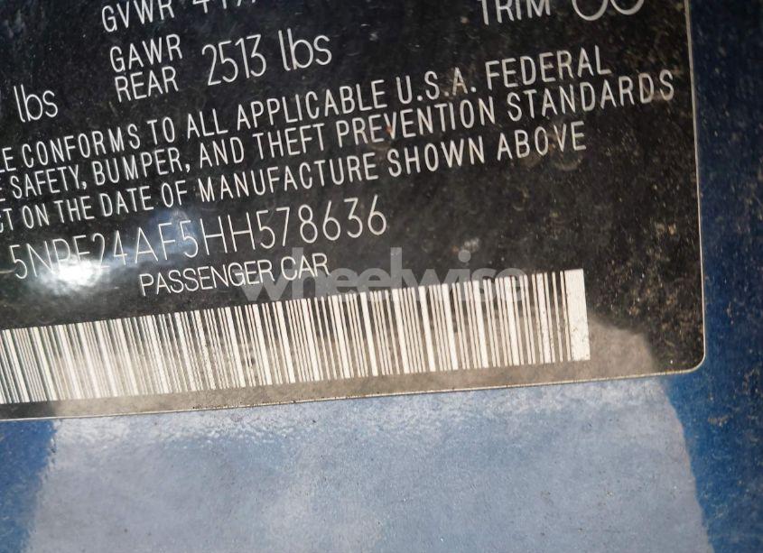 Photo 9 of 2017 Hyundai Sonata SE (VIN 5NPE24AF5HH578636)