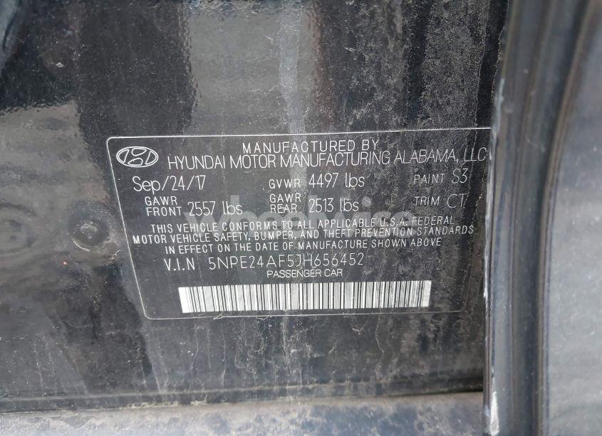 Photo 9 of 2018 Hyundai Sonata SE (VIN 5NPE24AF5JH656452)