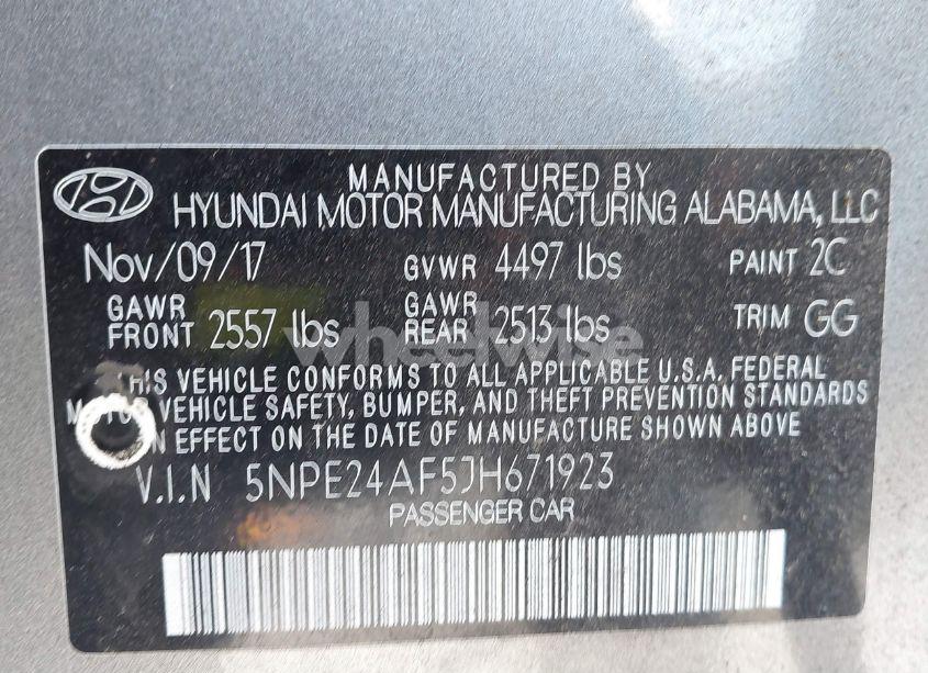 Photo 9 of 2018 Hyundai Sonata SE (VIN 5NPE24AF5JH671923)