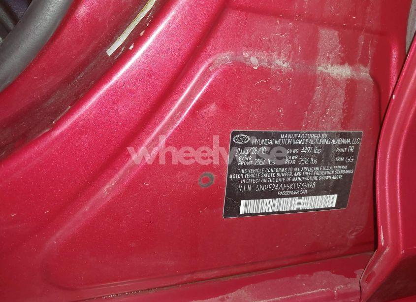 Photo 9 of 2019 Hyundai Sonata SE (VIN 5NPE24AF5KH735198)