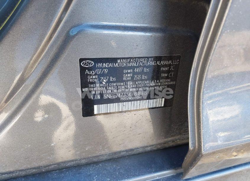 Photo 9 of 2019 Hyundai Sonata SE (VIN 5NPE24AF5KH818615)