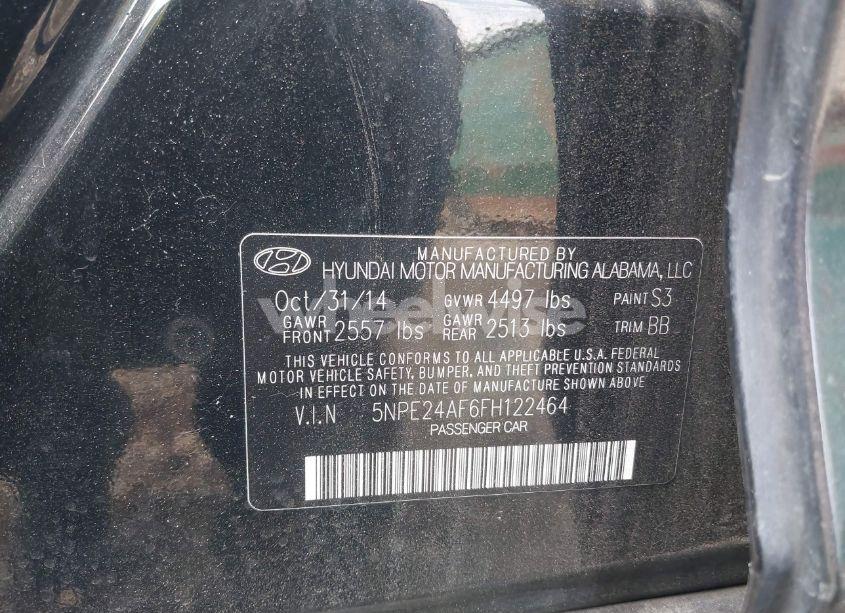 Photo 9 of 2015 Hyundai Sonata SE (VIN 5NPE24AF6FH122464)