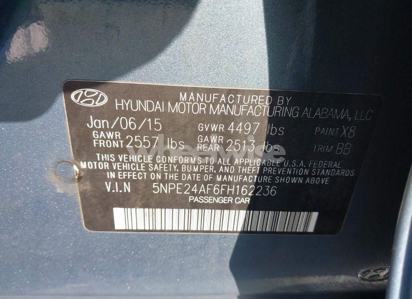 Photo 9 of 2015 Hyundai Sonata SE (VIN 5NPE24AF6FH162236)