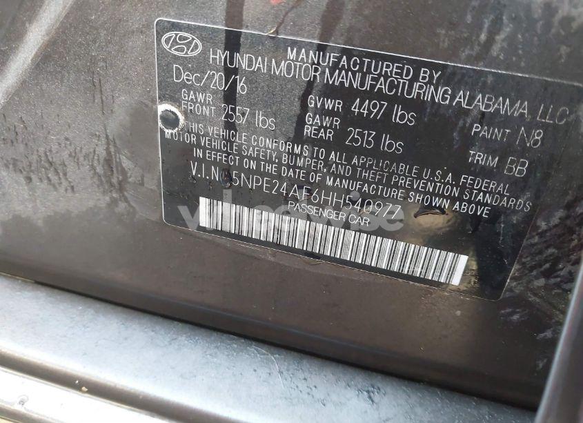 Photo 9 of 2017 Hyundai Sonata N/A (VIN 5NPE24AF6HH540977)