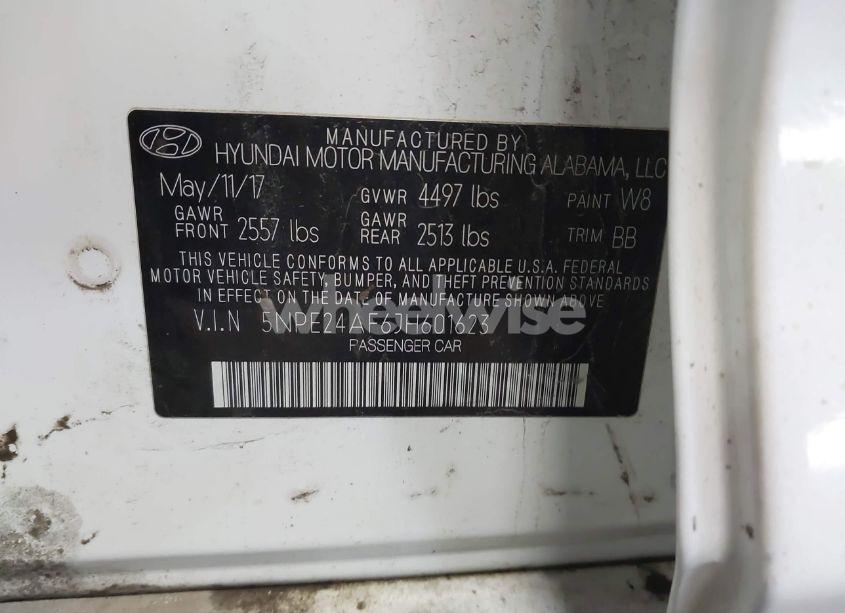 Photo 9 of 2018 Hyundai Sonata SE (VIN 5NPE24AF6JH601623)