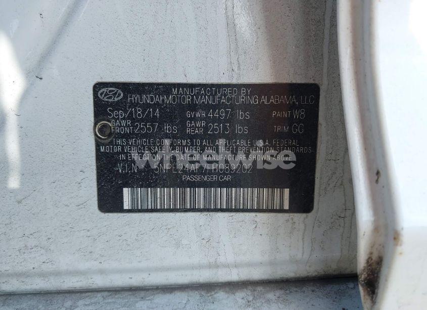 Photo 9 of 2015 Hyundai Sonata SE (VIN 5NPE24AF7FH089202)