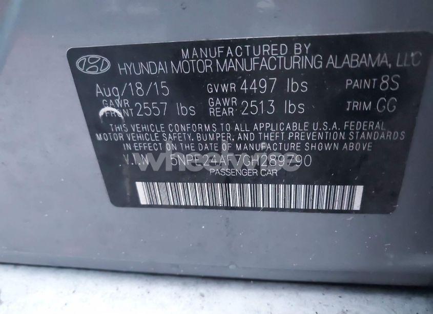 Photo 9 of 2016 Hyundai Sonata SE (VIN 5NPE24AF7GH289790)