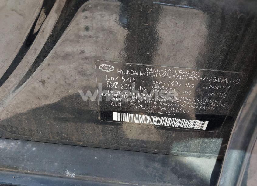 Photo 8 of 2017 Hyundai Sonata SE (VIN 5NPE24AF7HH460667)