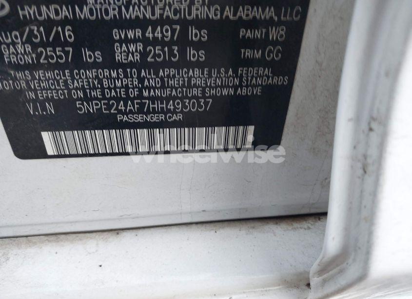 Photo 9 of 2017 Hyundai Sonata N/A (VIN 5NPE24AF7HH493037)