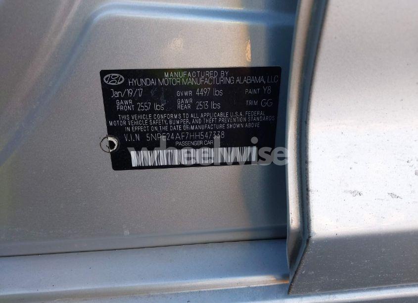 Photo 9 of 2017 Hyundai Sonata SE (VIN 5NPE24AF7HH547338)